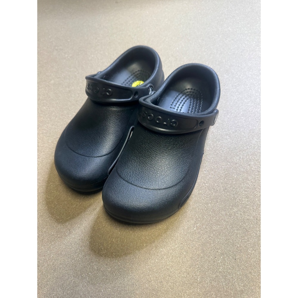 Crocs Bistro Clogs Black Slip Resistant Work Shoes Mens 7 Womens 9 10075